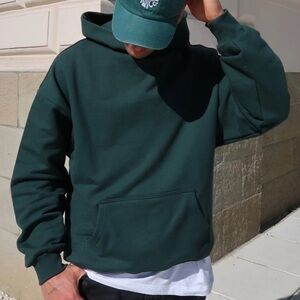 Deep Teal Hoodie Size Large - Made in Italy